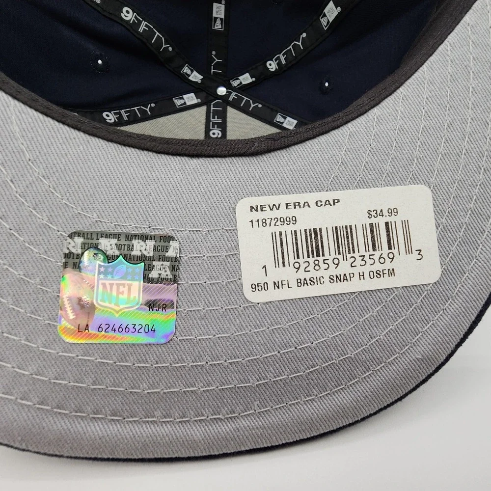 New Era Houston Texans 9Fifty Snapback Hat Blue Adjustable Classic Logo Cap‎ NEW